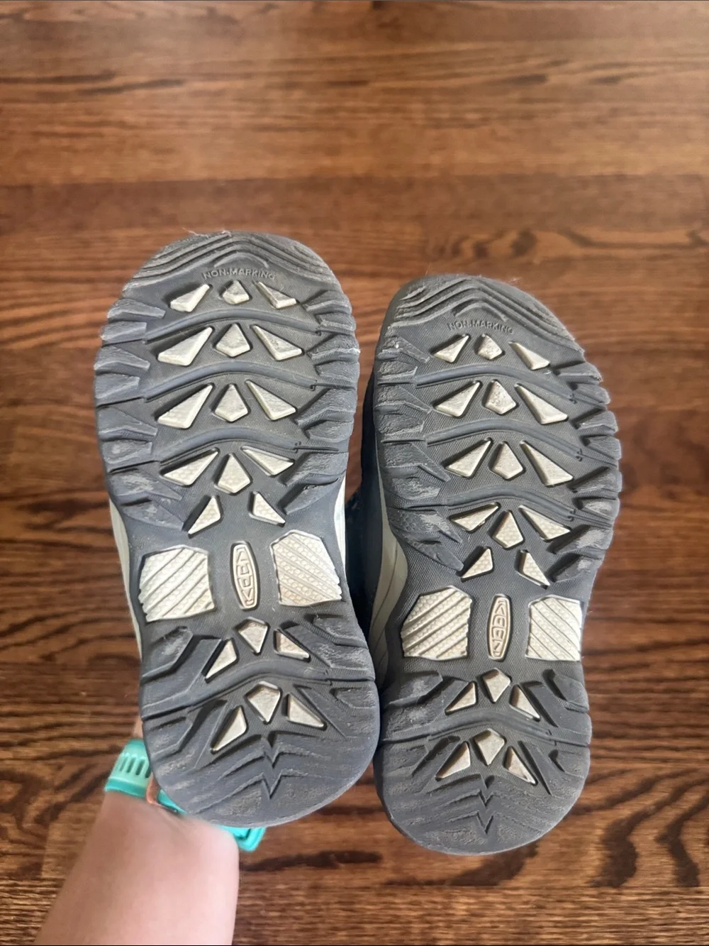 Keen Kids Gray and Teal Hiking Boots